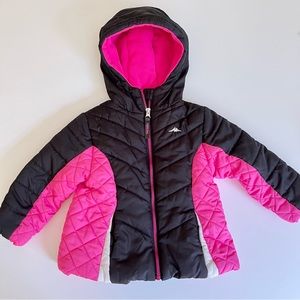 3T Girl’s Snow Jacket - Black & Pink